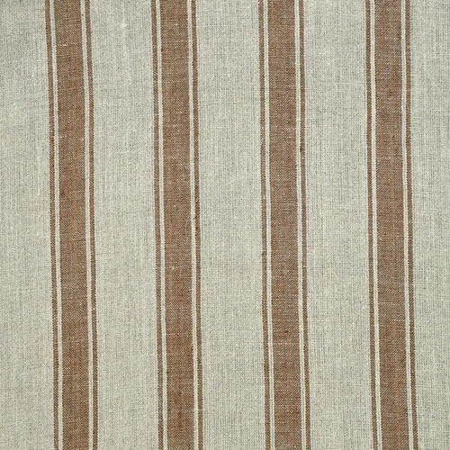 4.5 Yards Cut Out-Brownie Ticking Stripe Upholstery Fabric Yard Warm White and Mocha Linen Fabric