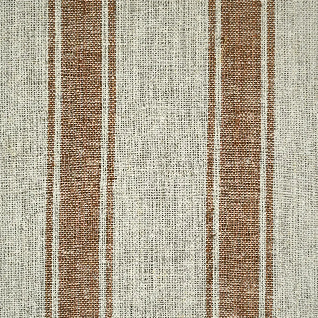 4.5 Yards Cut Out-Brownie Ticking Stripe Upholstery Fabric Linen Fabric
