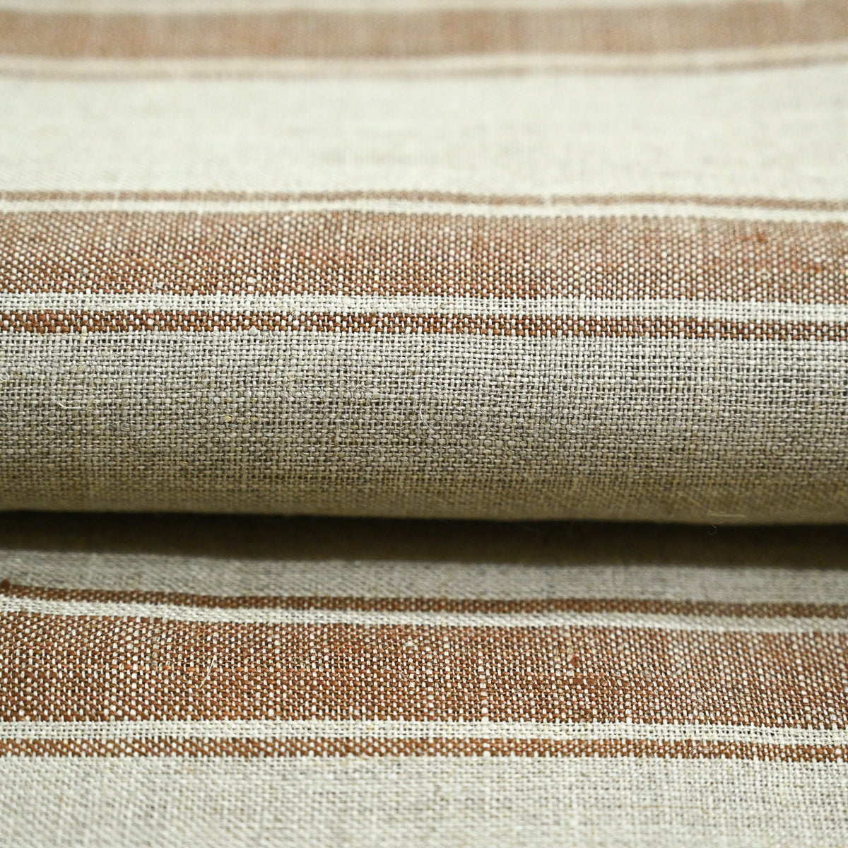Brownie Ticking Stripe Upholstery Fabric Linen Fabric