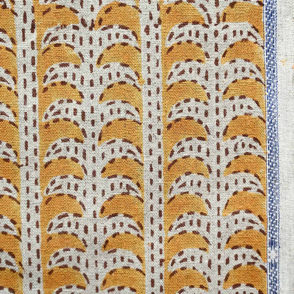 Dixie Hand Block Print Linen Fabric Linen Fabric