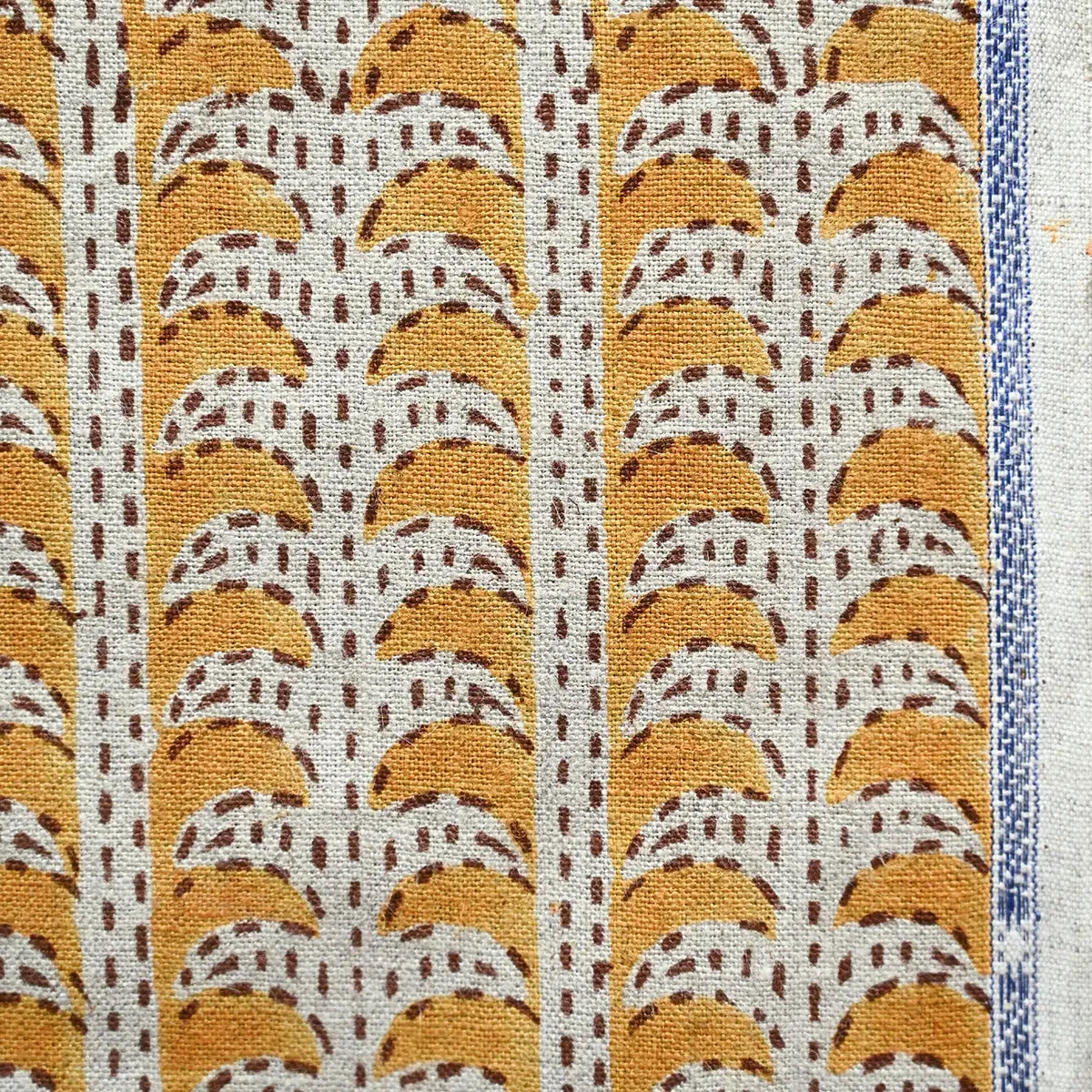 Dixie Hand Block Print Linen Fabric Linen Fabric