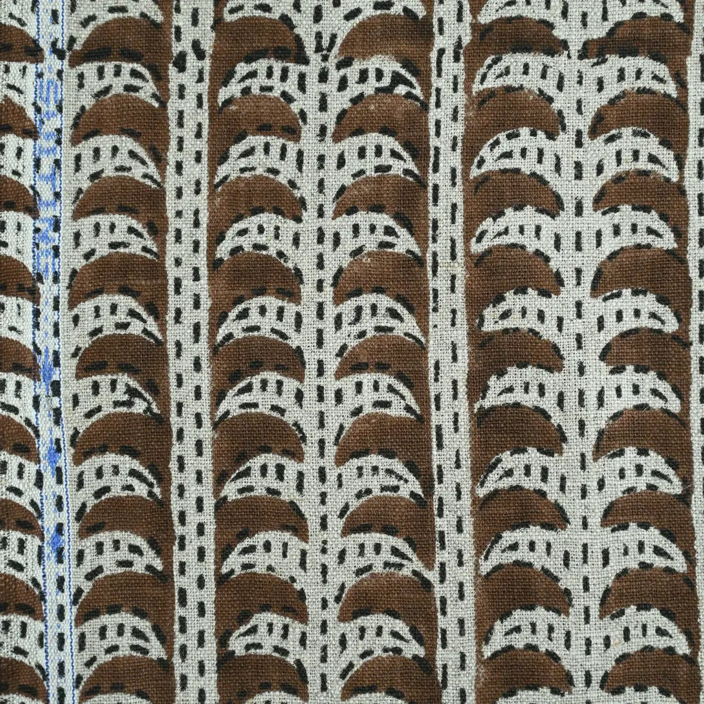 Dixie Hand Block Print Linen Fabric Linen Fabric