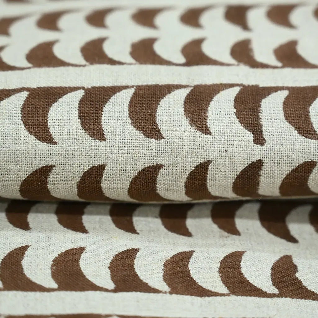 Dixie Hand Block Print Linen Fabric Linen Fabric