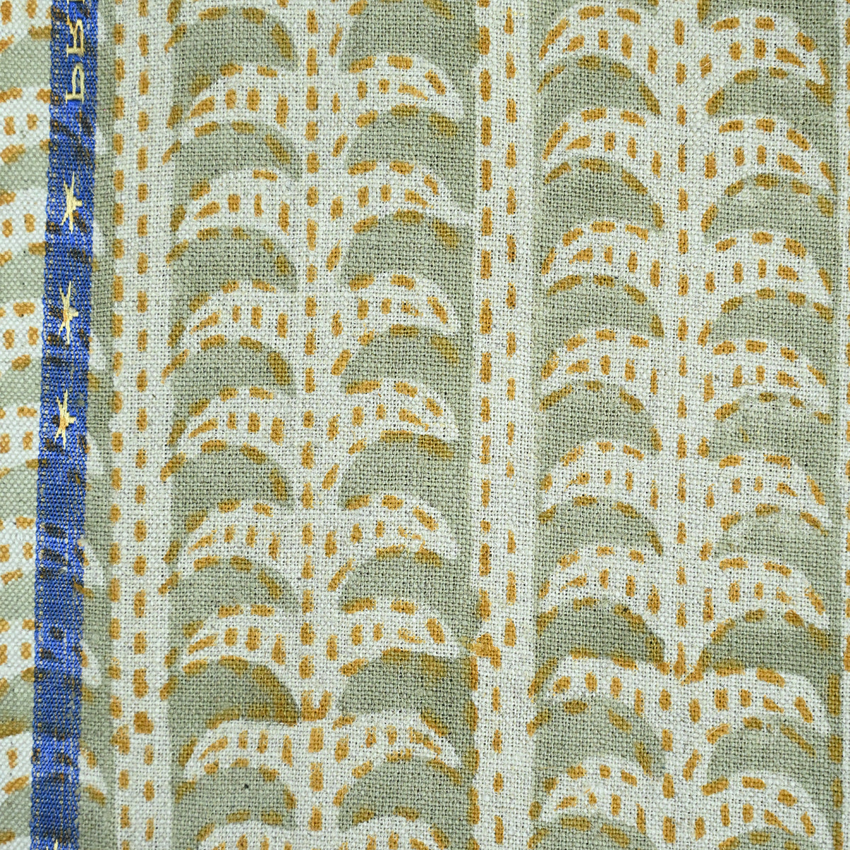 Dixie Hand Block Print Linen Fabric Linen Fabric