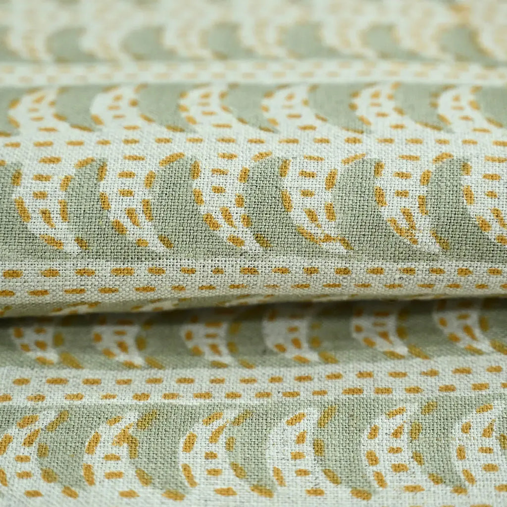 Dixie Hand Block Print Linen Fabric Linen Fabric