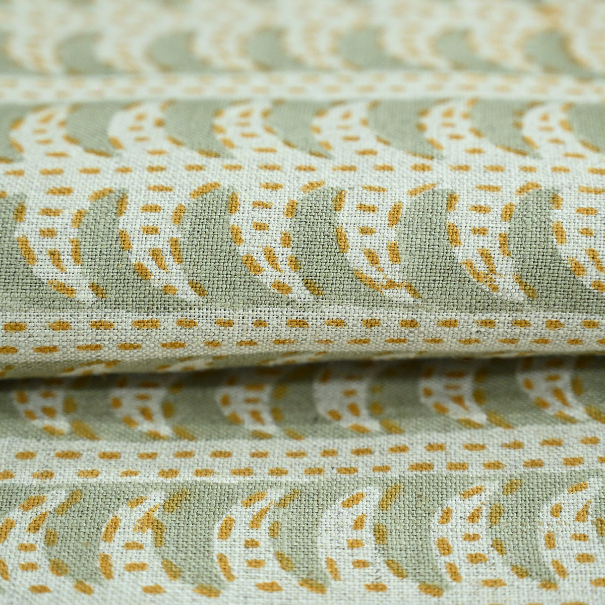Dixie Hand Block Print Linen Fabric Linen Fabric