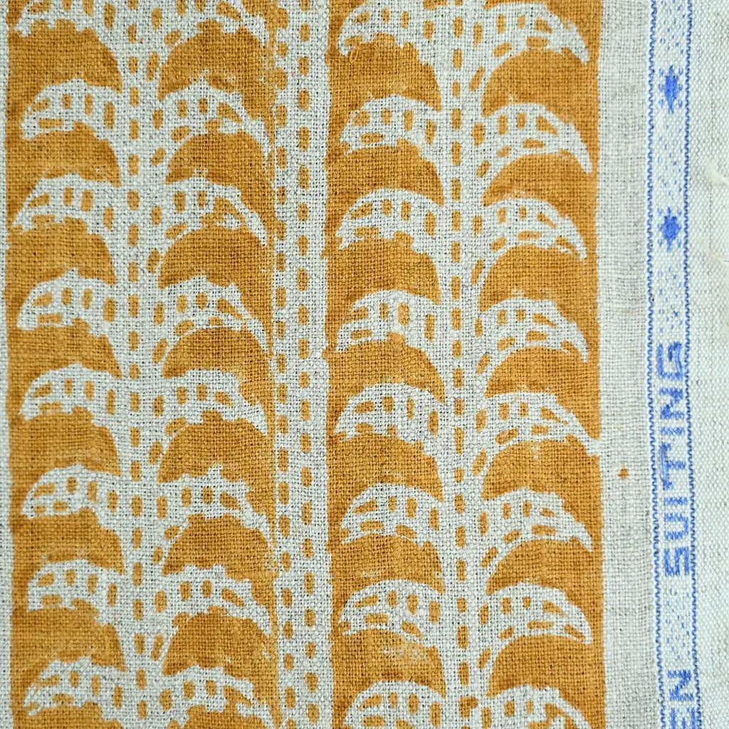 Dixie Hand Block Print Linen Fabric Linen Fabric