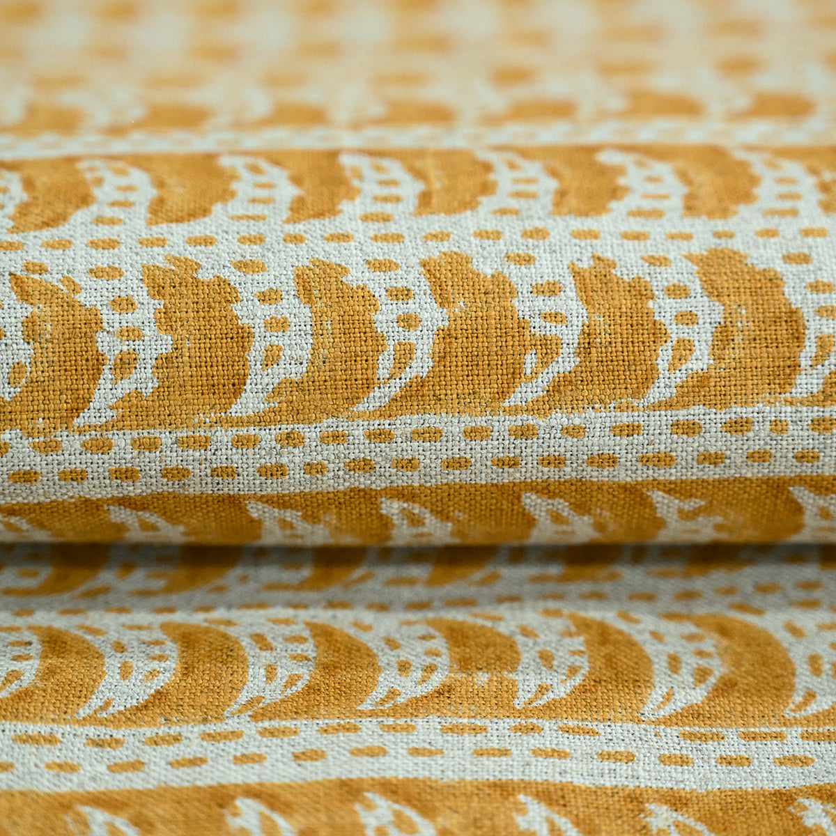 Dixie Hand Block Print Linen Fabric Linen Fabric