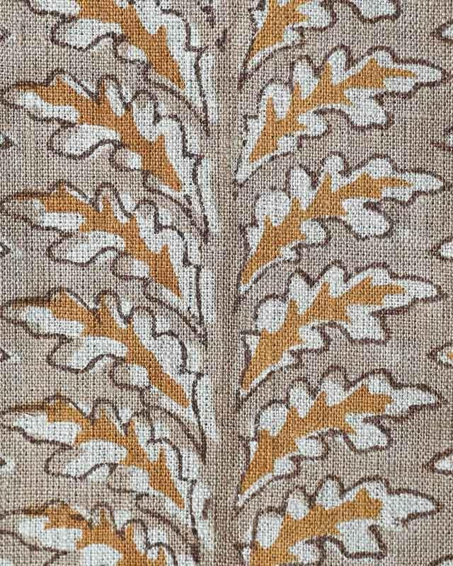 Scottie Hand Block Printed Linen Fabric Linen Fabric