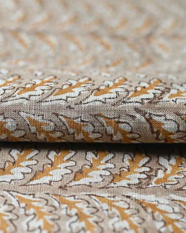 Scottie Hand Block Printed Linen Fabric Linen Fabric