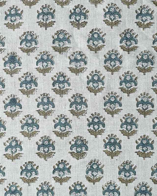 Test Teal Linen Fabric