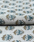Anara Hand Block Printed Linen Linen Fabric