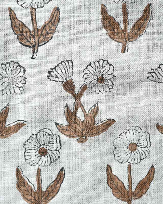 Madison Premium Hand Block Printed Linen Linen Fabric