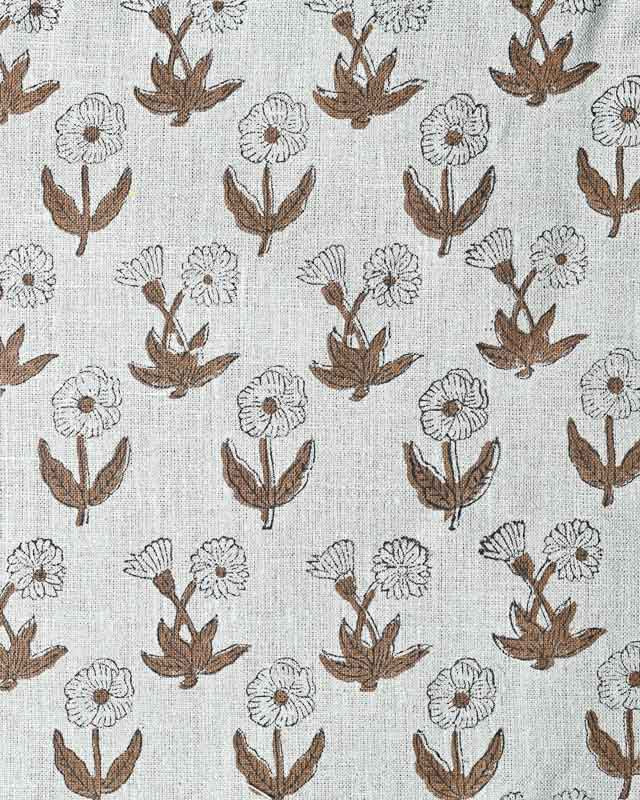 Madison Premium Hand Block Printed Linen Linen Fabric