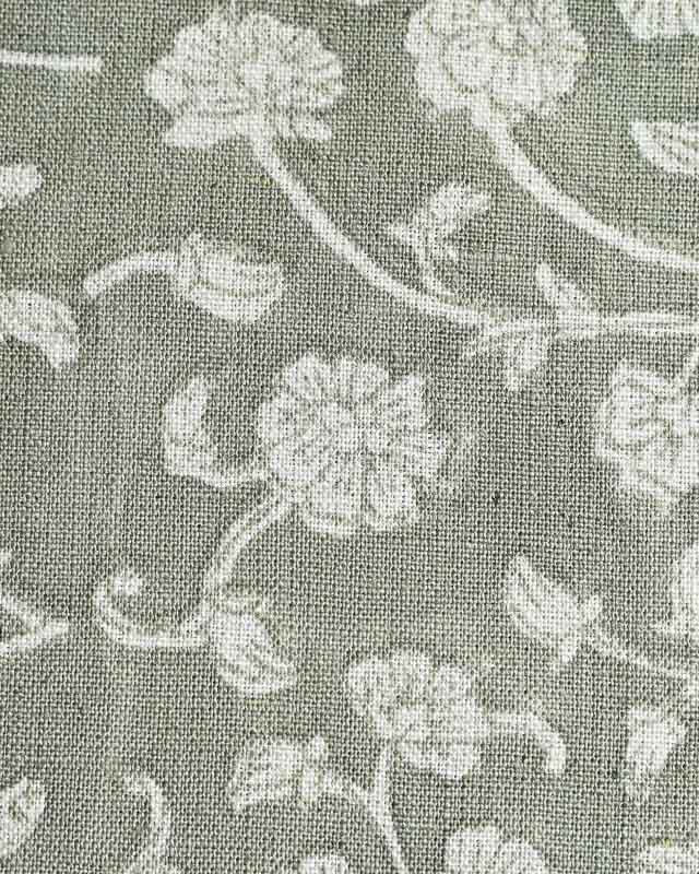 David Hand Block Printed Linen Linen Fabric