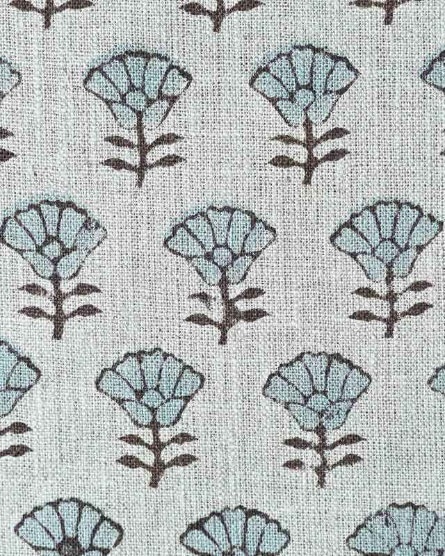 Arianna Block Printed Upholstery Linen Fabric Linen Fabric