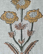 Leander Indian Block Print Linen Linen Fabric