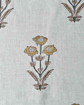 Leander Indian Block Print Linen Linen Fabric