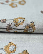 Leander Indian Block Print Linen Linen Fabric