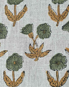 Amelia Premium Hand Block Printed Linen Linen Fabric