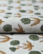 Amelia Premium Hand Block Printed Linen Linen Fabric