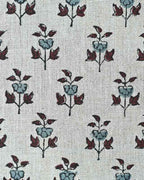 Amber Block Printed Linen Fabric Linen Fabric