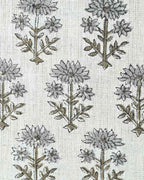 Sylvia Hand Block Printed Linen Fabric Linen Fabric