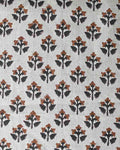 Gabby Natural Upholstery Fabric Beige and Spiced Pumpkin Linen Fabric
