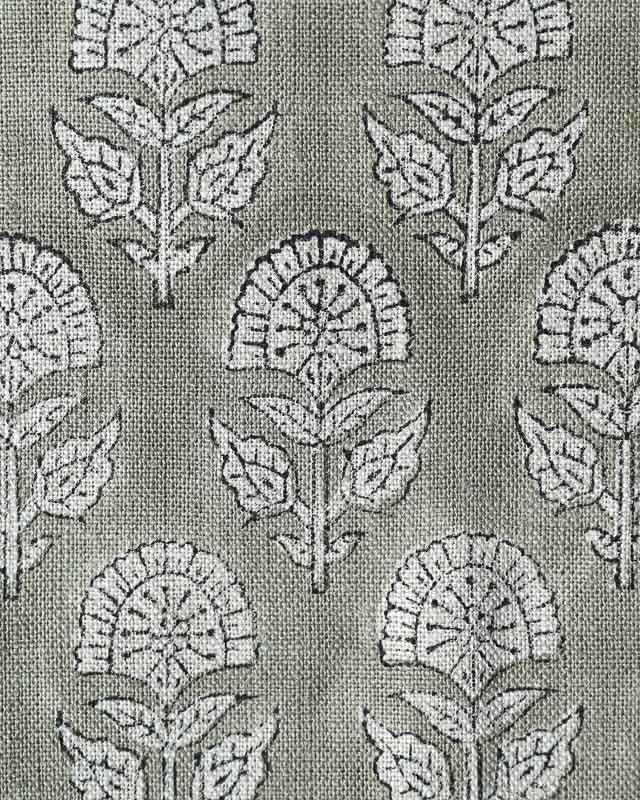 1 Yard Cut Out-Peregrine Block Print Thick Linen Fabric Linen Fabric