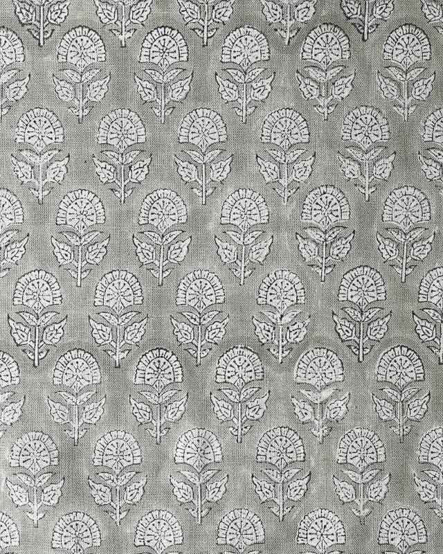 Peregrine Block Print Thick Linen Fabric Cornforth White Linen Fabric