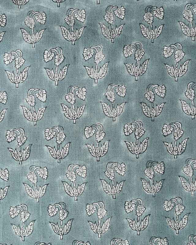 Felicity Hand Block Printed Linen Fabric Linen Fabric