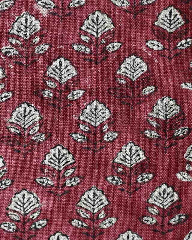 Zay Hand Block Printed Linen Upholstery Fabric Linen Fabric