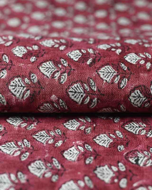 Zay Hand Block Printed Linen Upholstery Fabric Linen Fabric