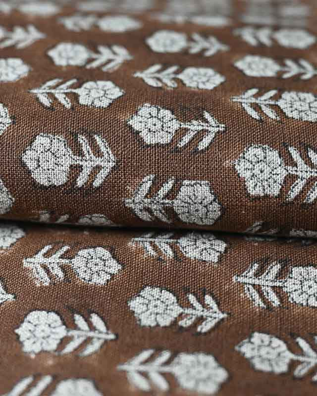 Jade Hand Block Printed Linen Fabric Linen Fabric
