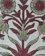 Marigold Hand Block Printed Linen Linen Fabric