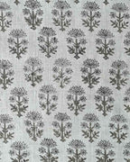 Sylvia Hand Block Printed Linen Fabric Linen Fabric