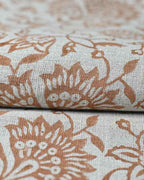 Willa Hand Block Printed Linen Linen Fabric
