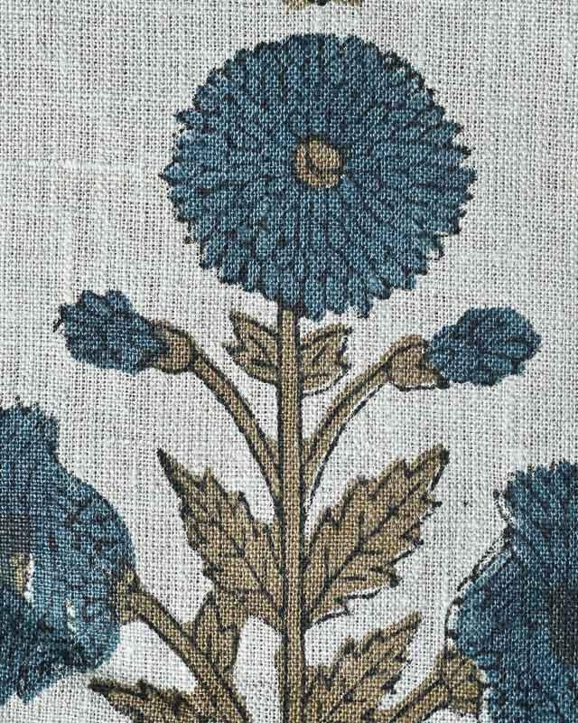 Nikita Hand Block Printed Linen Fabric Linen Fabric
