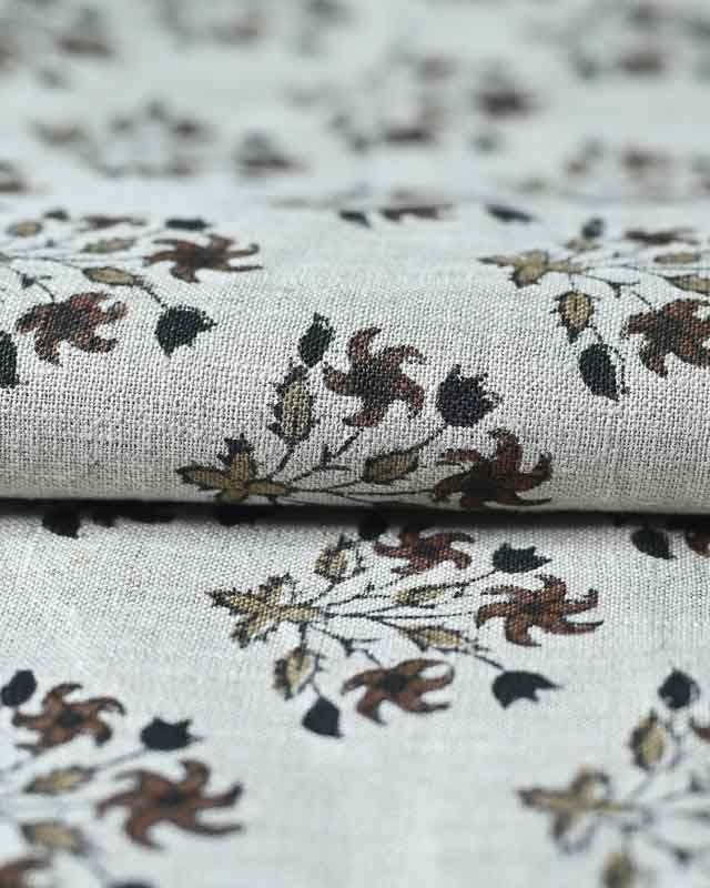 Isolde Hand Block Printed Linen Fabric Linen Fabric