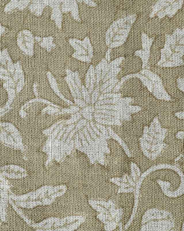 Adrian Hand Block Printed Linen Fabric Linen Fabric