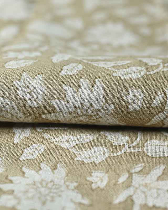 Adrian Hand Block Printed Linen Fabric Linen Fabric