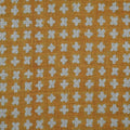 1 Yard Cut Out-Enoki Designer Linen Fabric 1 Yard Mustard Off-White Linen Fabric