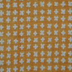 1 Yard Cut Out-Enoki Designer Linen Fabric 1 Yard Mustard Off-White Linen Fabric