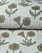 Madison Premium Hand Block Printed Linen Linen Fabric