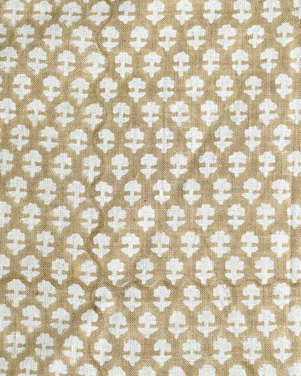 Anna Block Printed Linen Upholstery Fabric