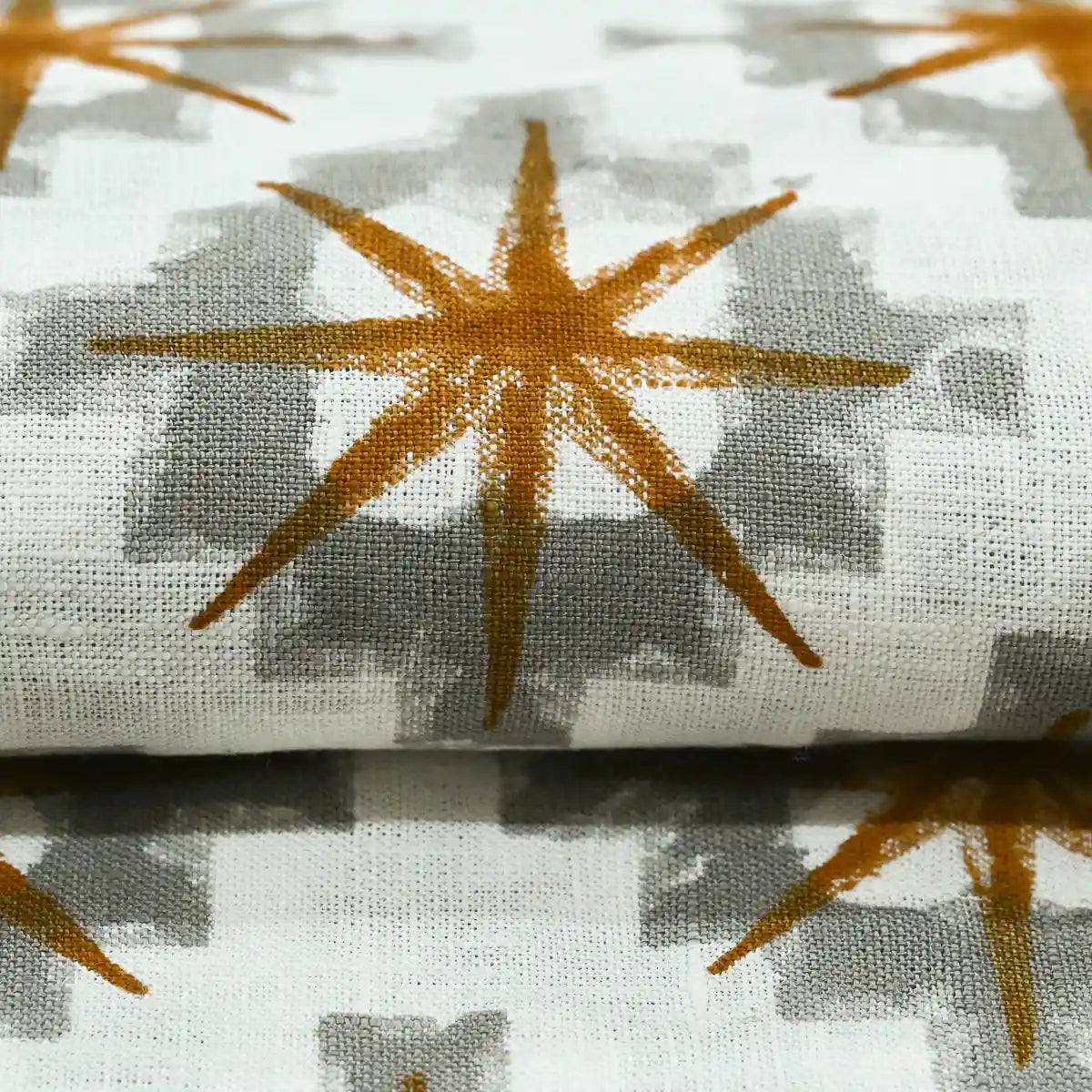 Hillary Hand Block Print Linen Linen Fabric