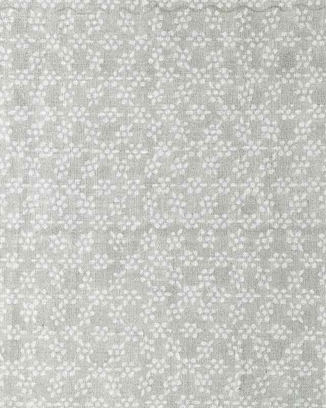 Tessa Hand Block Printed Linen Fabric Cornforth White Linen Fabric