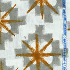 Hillary Hand Block Print Linen Linen Fabric