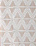 Zig-Zag Hand Block Print Designer Floral Fabric Barley Corn Linen Fabric