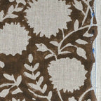 Zaples Block Print Linen Designer Fabric for Upholstery, Curtains and more Linen Fabric
